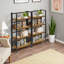 Bibliothèque pliable à 4 niveaux avec structure en métal, étagères de rangement sans assemblage et support pour plantes-171827480
