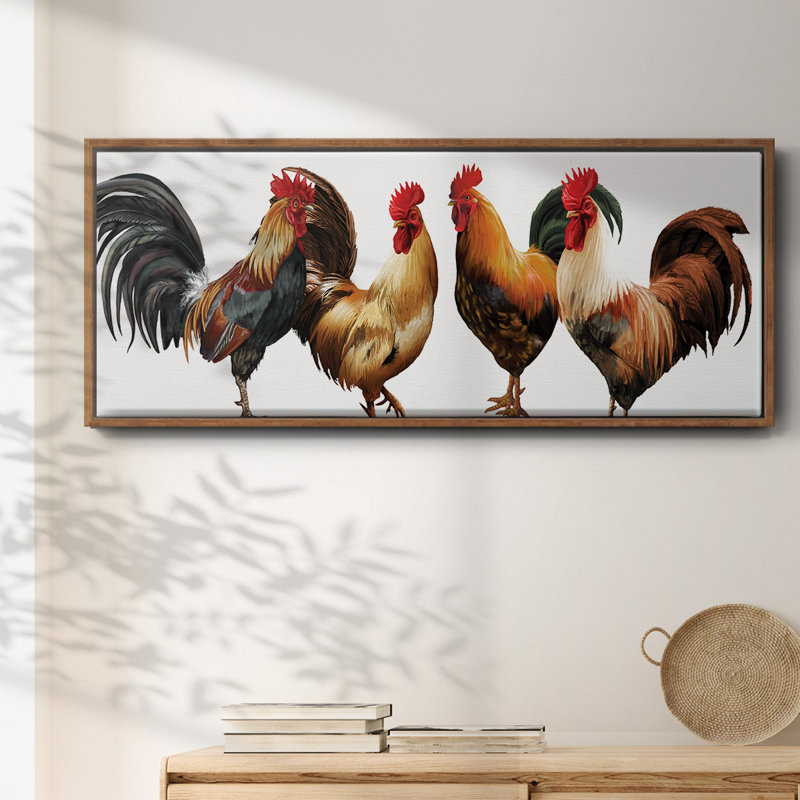 Coq - toile encadrée, H 20 po x l 50 po