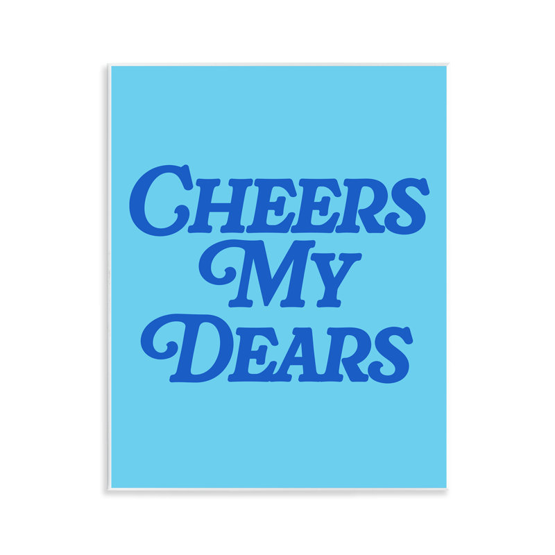  Art mural bleu «Cheers My Dears» par House of Lulu