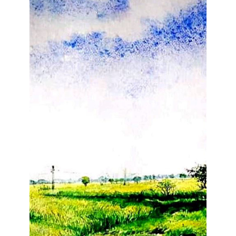 Plante ondulée | Aquarelle sur papier | Par Dipa Talukder