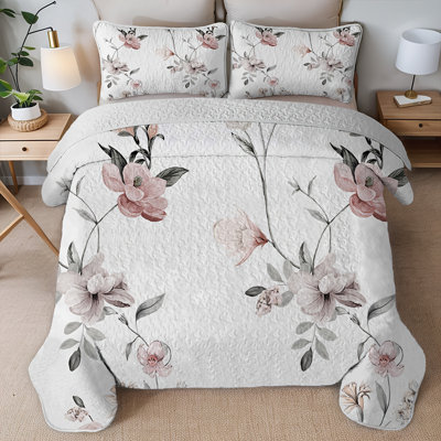 Ensemble de courtepointe 3 pièces double / grand / très grand - couvre-lit classique - ensemble de couvre-lit doux pour toutes les saisons, édredon mince de luxe, couverture matelassée chaude avec taies décoratives, ensemble de courtepointe pour lit simple 2 pièces