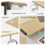 Bureau debout en forme de L réversible de 75 po, réglable en hauteur avec porte-gobelet, poste de travail électrique d'angle pour ordinateur, bureau personnel assis-debout, jeu ergonomique, chêne-1962841577-1946184695