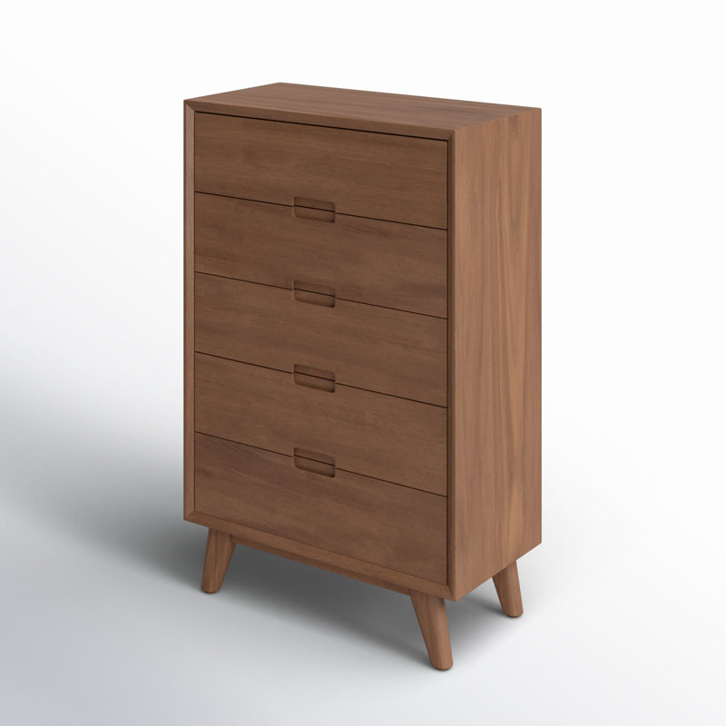 Galina 32.25'' W 5 - Drawer Dresser, Brown