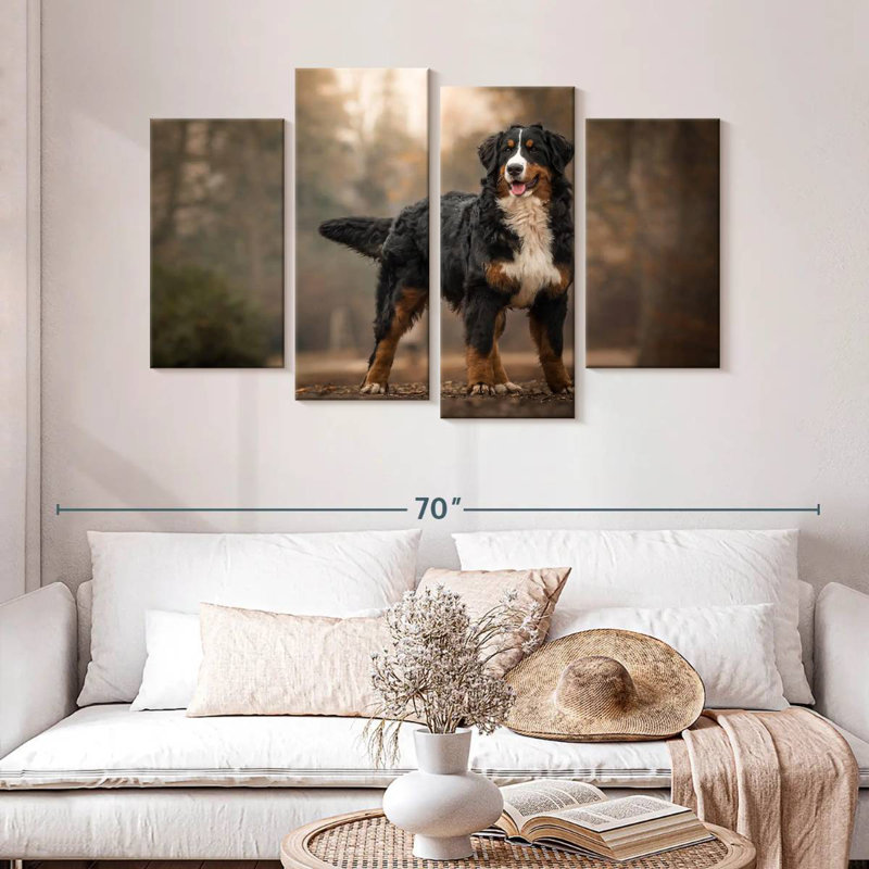 Bernese Mountain Dog, 32" H x 52" W