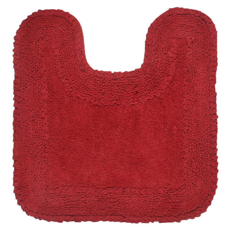 Tapis 100% coton Aceyon 20 po x 20 po, Rouge
