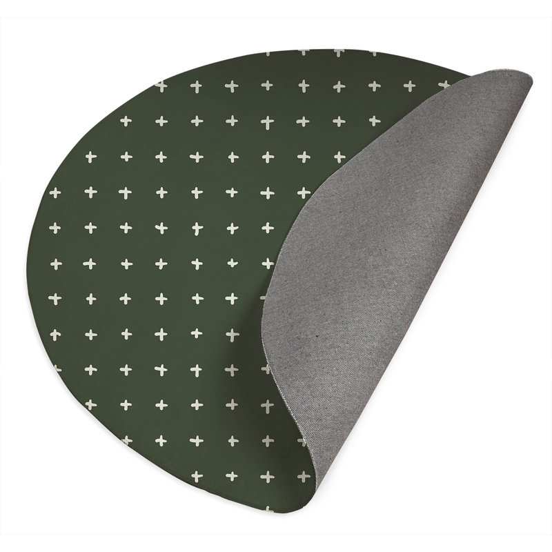 Tapis d'extérieur antidérapant Criss, Rond 5 pi
