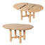 Table de salle à manger extensible Farmhouse - Table ovale de 47 à 63 po avec finition grain de bois naturel-129908358