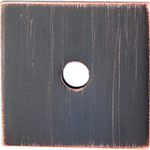 Square  Backplate, 1" H x 1" W x 0.06" D, Tuscan Bronze