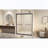 44-48" x 72" Tempered Glass with Explosion Proof Film, Aluminum Frame Double Sliding Shower Door, "1/4 (6 mm), Stainless Steel handle-112636352
