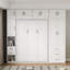 Lit escamotable double avec casiers et armoires-38814388