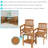 Sibyl 3-Piece Meranti Wood Patio Conversation Set