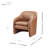 Wilene Faux Leather Barrel Chair