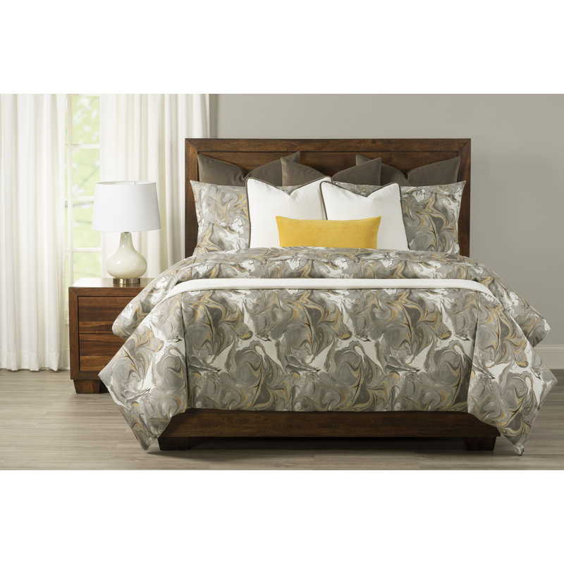 Wanderlust Golden Duvet Cover & Insert Set, King Duvet Cover  + 2 King Shams