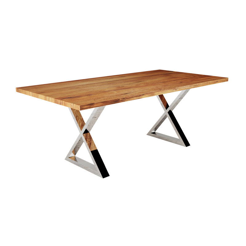 Table de salle à manger Marilea, Argent / ambre