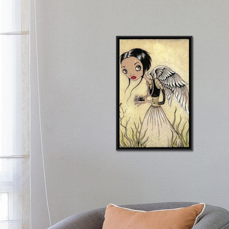 « leica », impression sur toile, H 26 po x l 18 po x P 1,5 po, Toile avec cadre noir, Pas de tapis