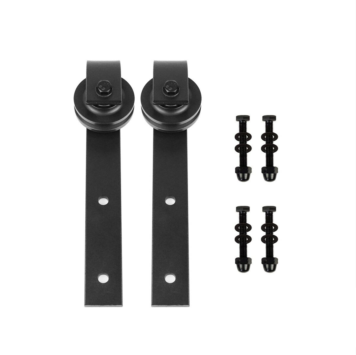 Lubann Black Steel Single Door Barn Door Hardware Kit Standard Single &  Reviews