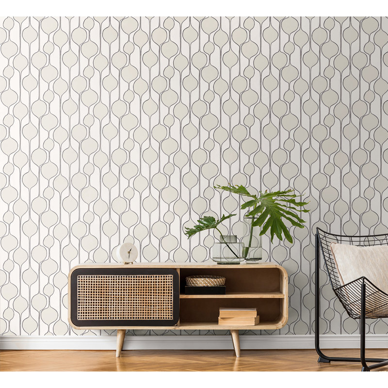 Rouleau de papier peint lisse L 33 pi x l 20,9 po Allishia, Guimauve