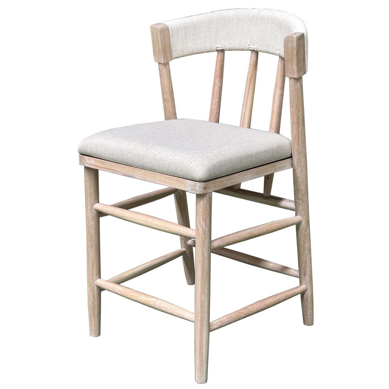 Tabouret de comptoir Alto blanc délavé, Tabouret de comptoir (siège d'une hauteur de 24,5, Crème