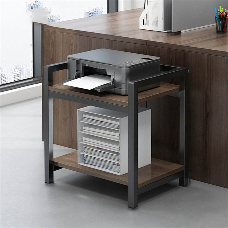 Classeur en bois manufacturé, Gris / brun