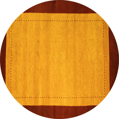 Tapis contemporains jaunes lavables à la machine 661