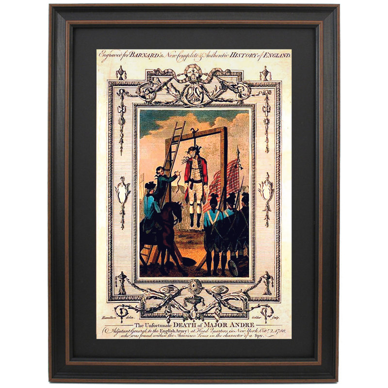 La mort malheureuse du Major John Andre par Edward Barnard par Edward Barnard, H 24 po x l 18 po