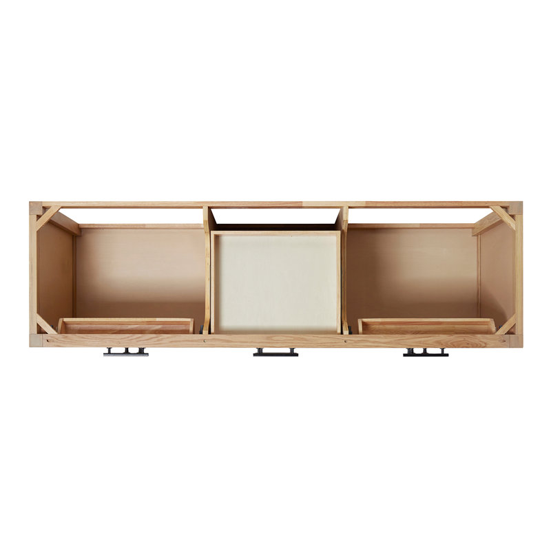 Meuble-lavabo à double cuve 72,25 Broeder avec plateau en quartz blanc Carrara, Ovale