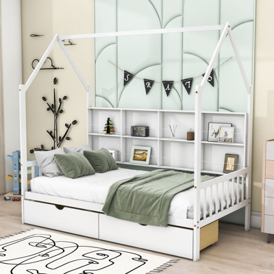 Corston Bookcase Storage Bed by Harper Orchard