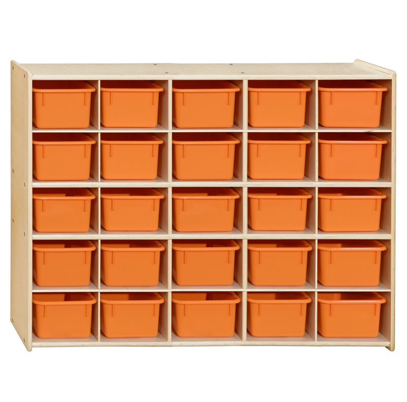 Casier 25 compartiments avec plateaux Contender, Orange, Prêt à assembler