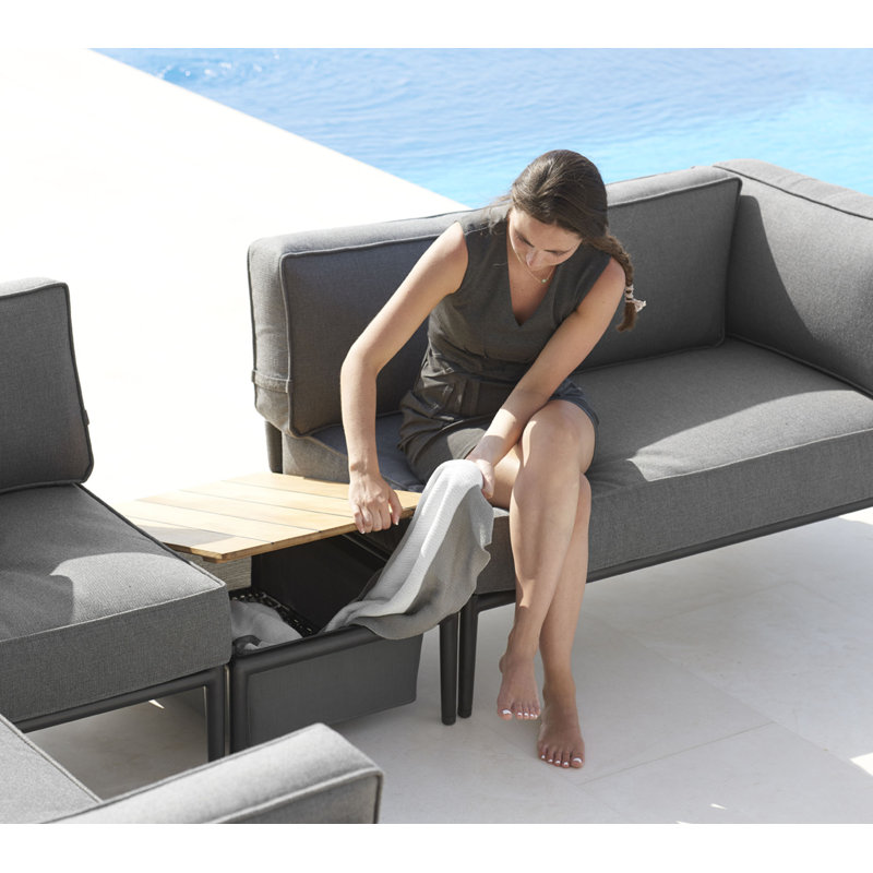 Conic Outdoor Side Table, Gray