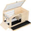 Spacieux lapin en bois pour petits animaux avec plateau en plastique et facile à assembler, fuite, entrées multiples, intérieur de maison de cochon d'Inde, entrées, méthode d'assemblage simple