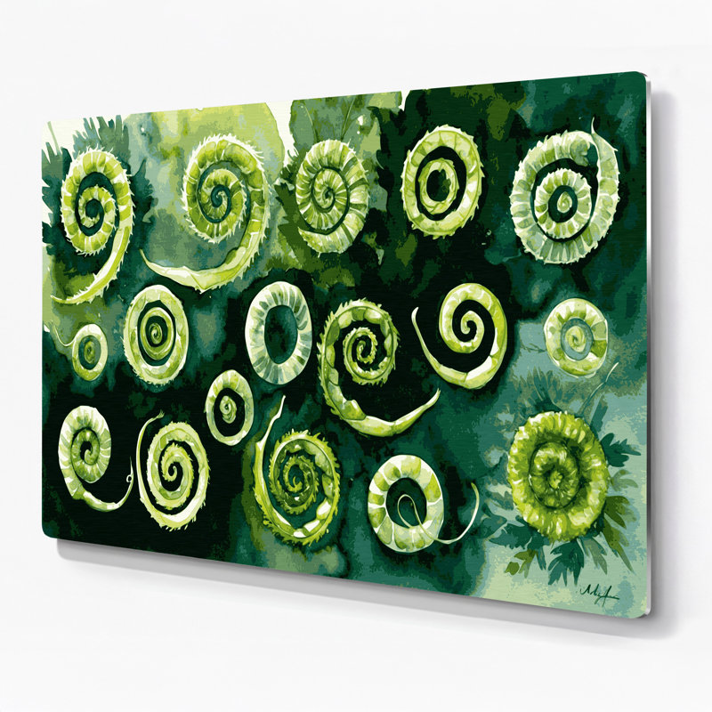 Art mural vert en métal légumes têtes de violon, 24" H x 36" W