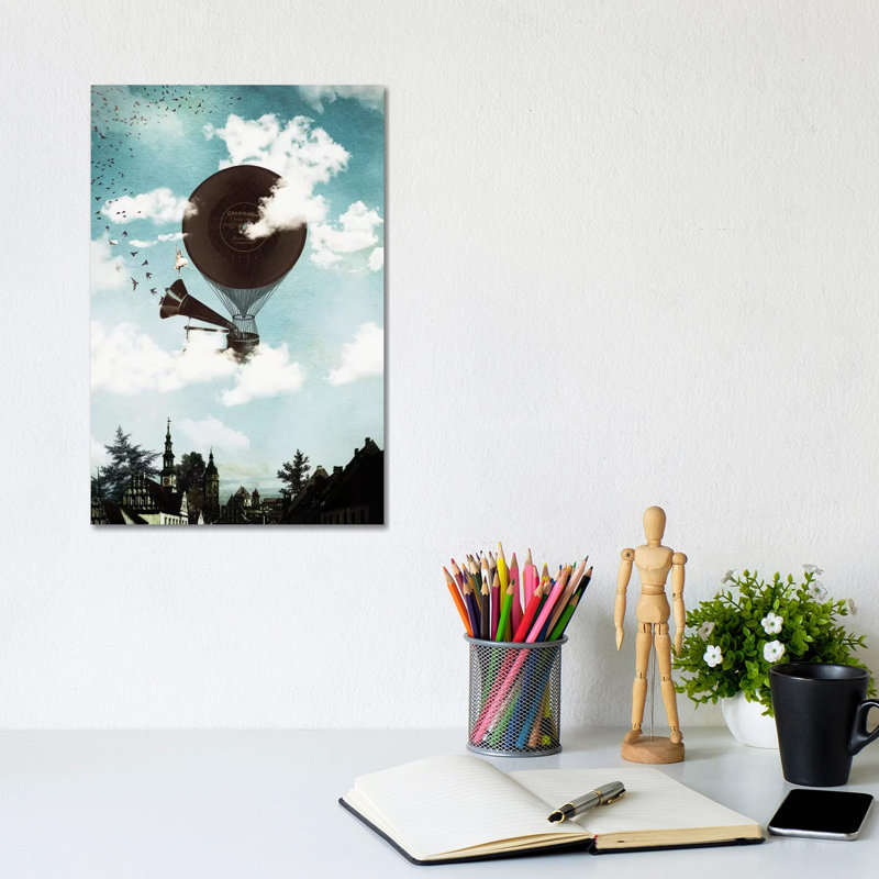 Music Flight by Paula Belle Flores - Wrapped Canvas Print, 20.32 cm H x 30.48 cm W