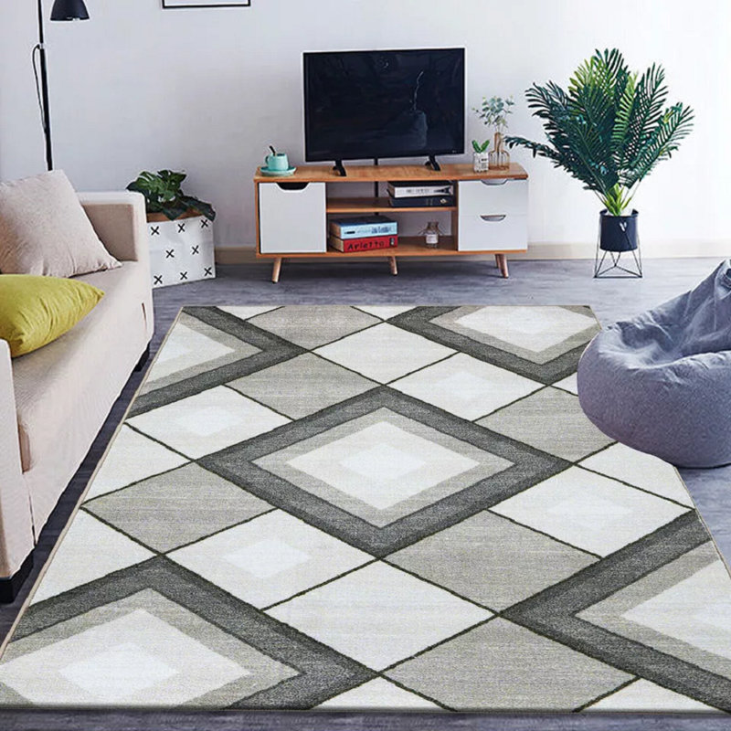 Geometric Machine Printed Area Rug, 60 x 110 cm