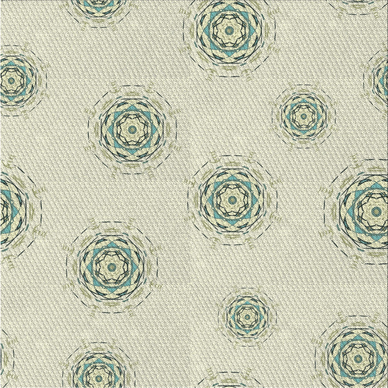 Tapis zone beige à motifs, Carré 8 pi