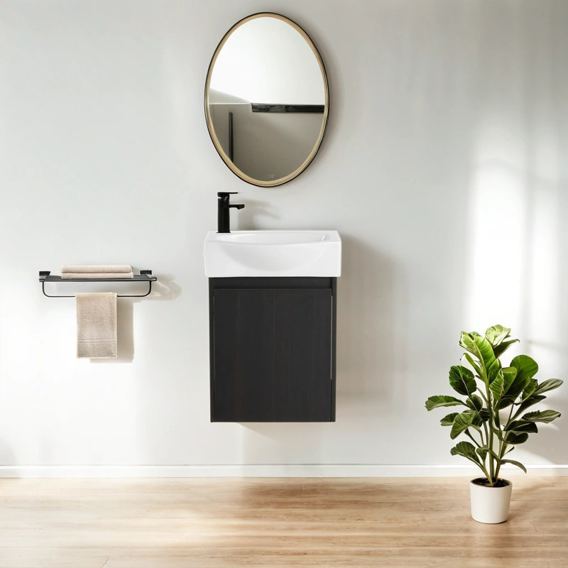Ensemble de meuble-lavabo simple 15,94 po avec plateau en résine Nikoma