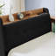 Lit de jour simple à hauteur ajustable en velours avec tête de lit à rangement et chargement sans fil, lit de jour multifonctionnel avec lit gigogne et lumières DEL, noir-554481363