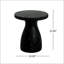 Table d'appoint d'extérieur en travertin MGO, table de bout en béton léger avec effet marbre pour un décor extérieur élégant-295119705