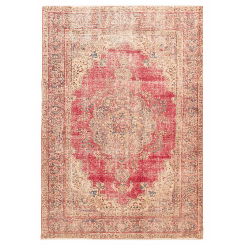 Tapis rouge unique de conception unique 6 pi 5 po x 9 pi 2 po Antalya