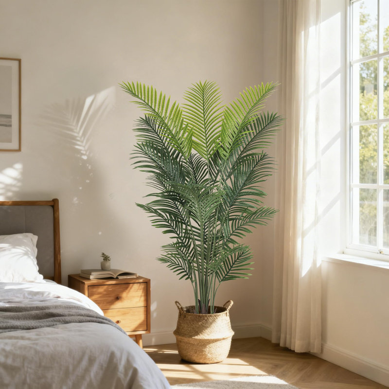 Artificial Palm Tree, Fake Acera Palm Floor Plants for Indoor Office Decor , 6FT/180CM