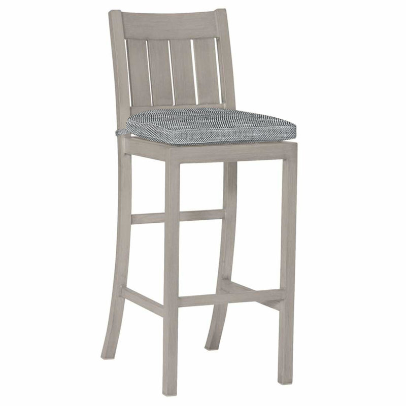 Tabouret de bar Club Wrought, Welt, Rollo crème, Gris ardoise