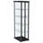 Damion 4-Shelf Display Curio Cabinet With Led And Clear Tempered Glass Shelves Black