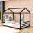 Metal Floor Bed With House-Shaped Design-41953992-41953995