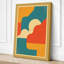 Flowing Forms Mid-Century - Wrapped Canvas-586493207-586493204