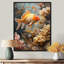 Orange, corail, poisson blanc, merveille - aquariums, art mural-106111880-106111888
