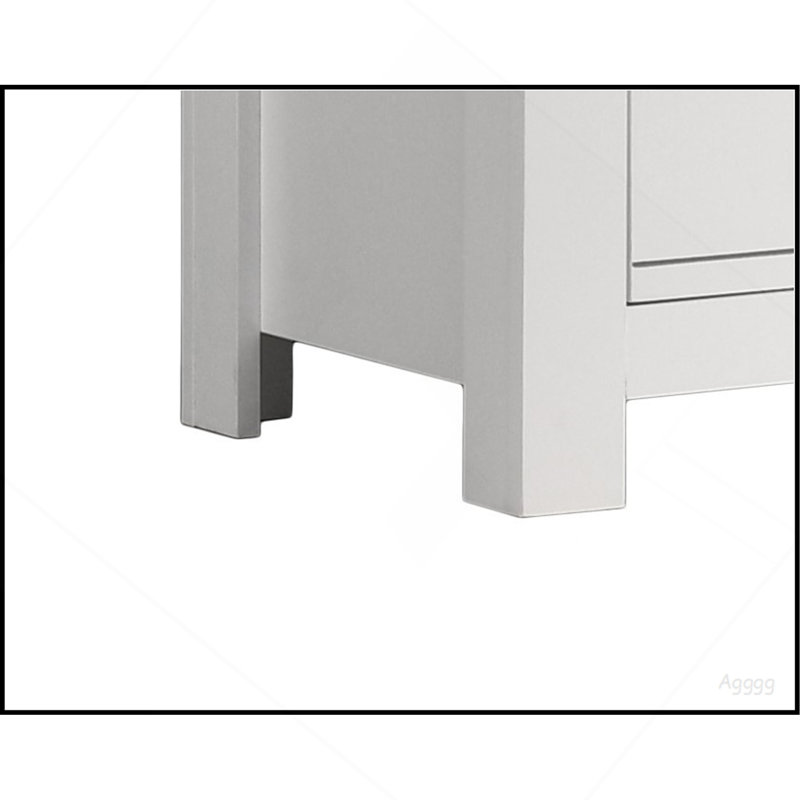 Table de chevet blanche à 2 tiroirs l 21,5 po Cosmo