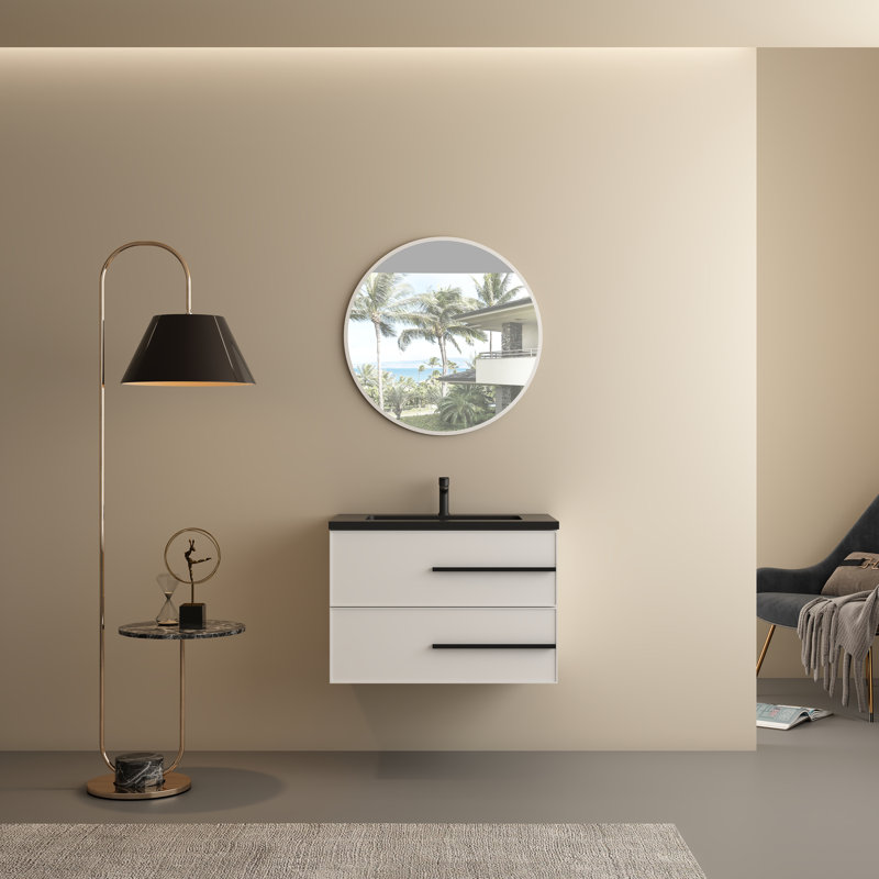 30" Wall-Mounted Single Bathroom Vanity Set