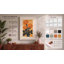Orange Blooms on Navy Botanical - Wrapped Canvas-1815214635-1815214652