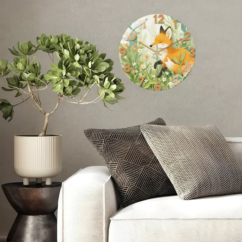 Horloge murale décorative Fox