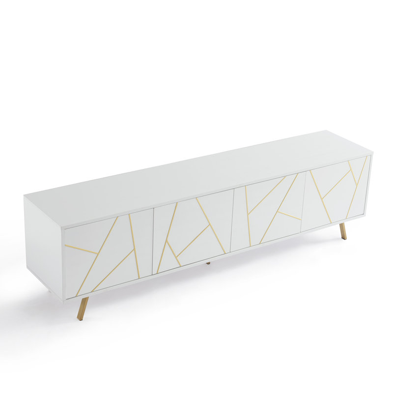 Meuble télé 75 po, Blanc