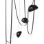  Fremont ​belt 5-light 551"l Pendant In Black/smoked Glass Bowls